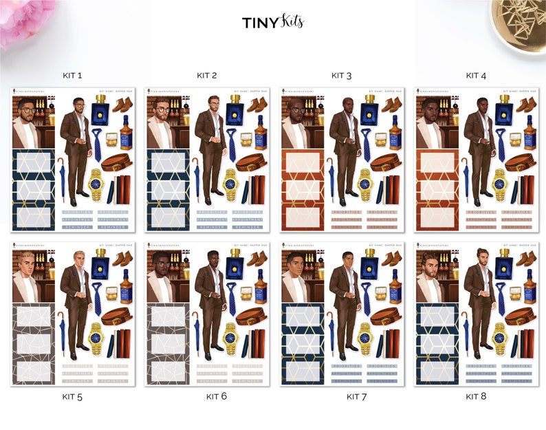 Dapper Dad Tiny Kits Planner Sticker Kit image 2