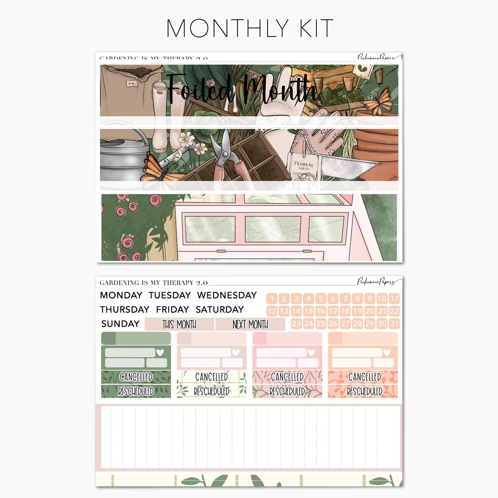 Monthly Planner Sticker Kit - Erin Condren, Happy Planner Classic ...