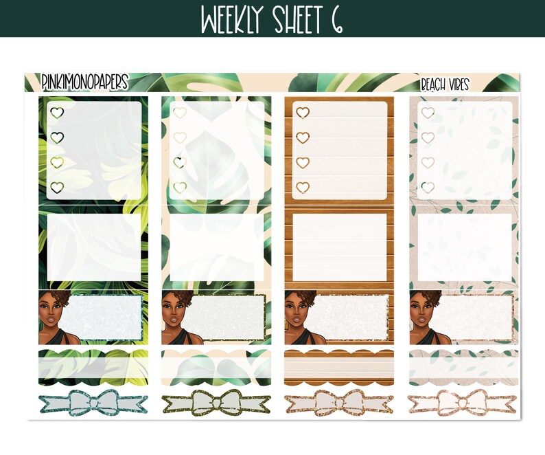 Weekly Sticker Kit - Beach Vibes - ECLP Sticker Kit, Happy Planner ...