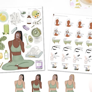 Self Care 2.0 To Do's - Planner Sticker Kit | Diverse Options Offered | Self Care stickers  | To Do Stickers