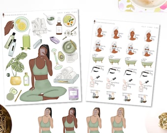 Self Care Planner Stickers – Relaxation & Wellness To-Do's