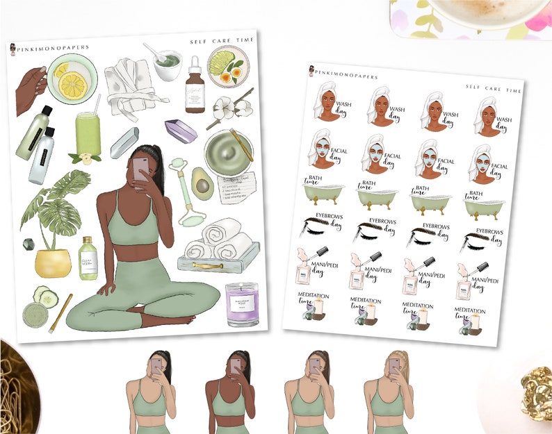 Self Care 2.0 To Do's Planner Sticker Kit Diverse Options Offered Self Care stickers To Do Stickers image 1