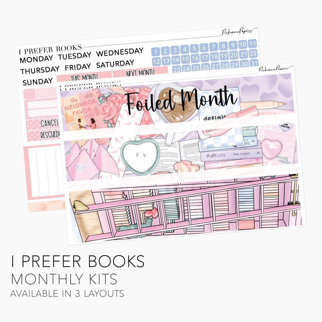 Monthly Planner Sticker Kit - Erin Condren, Happy Planner Classic ...