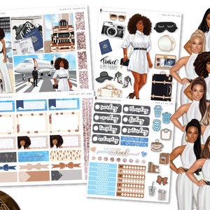 Thee Jet Set Girl - Planner Sticker Kit | Diverse Options Offered | Fashion Stickers