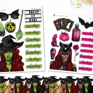 Creepin It Real - Planner Sticker Kit | Diverse Options Offered | Halloween Stickers