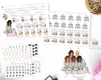 Get Your Money Right - Planner Sticker Kit | Diverse Options Offered | Budget & Bills Stickers | To Do Stickers