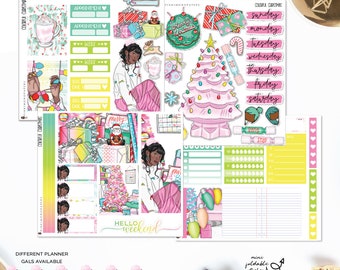 Colorful Christmas - Mini Kit Sticker Kit, Planner Sticker Kit | Diverse Options Offered