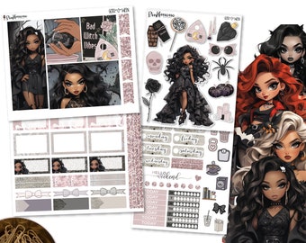 Goth-O-Ween - Planner Sticker Kit | Halloween Stickers | Diverse Options Offered