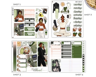 Living the Green Life - Mini Kit Sticker Kit, Planner Sticker Kit | Diverse Options Offered