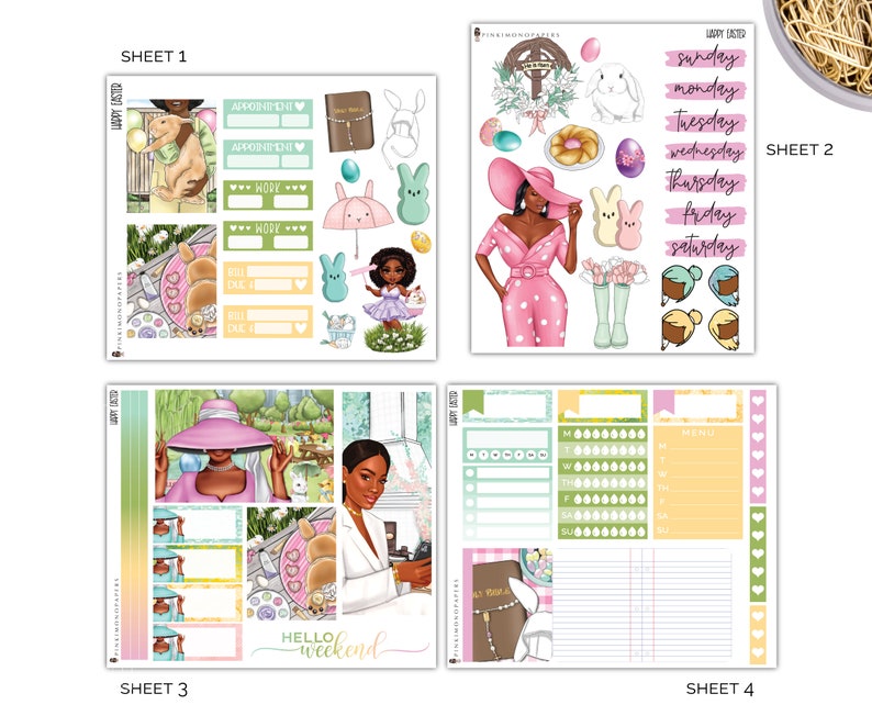 Happy Easter - Mini Kit Sticker Kit, Planner Sticker Kit | Diverse ...