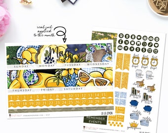 La La Lemons - Monthly Sticker Kit, ECLP Monthly Kit, ECPP Monthly Kit, HP Classic Monthly Kit, Happy Planner Mini Monthly Kit