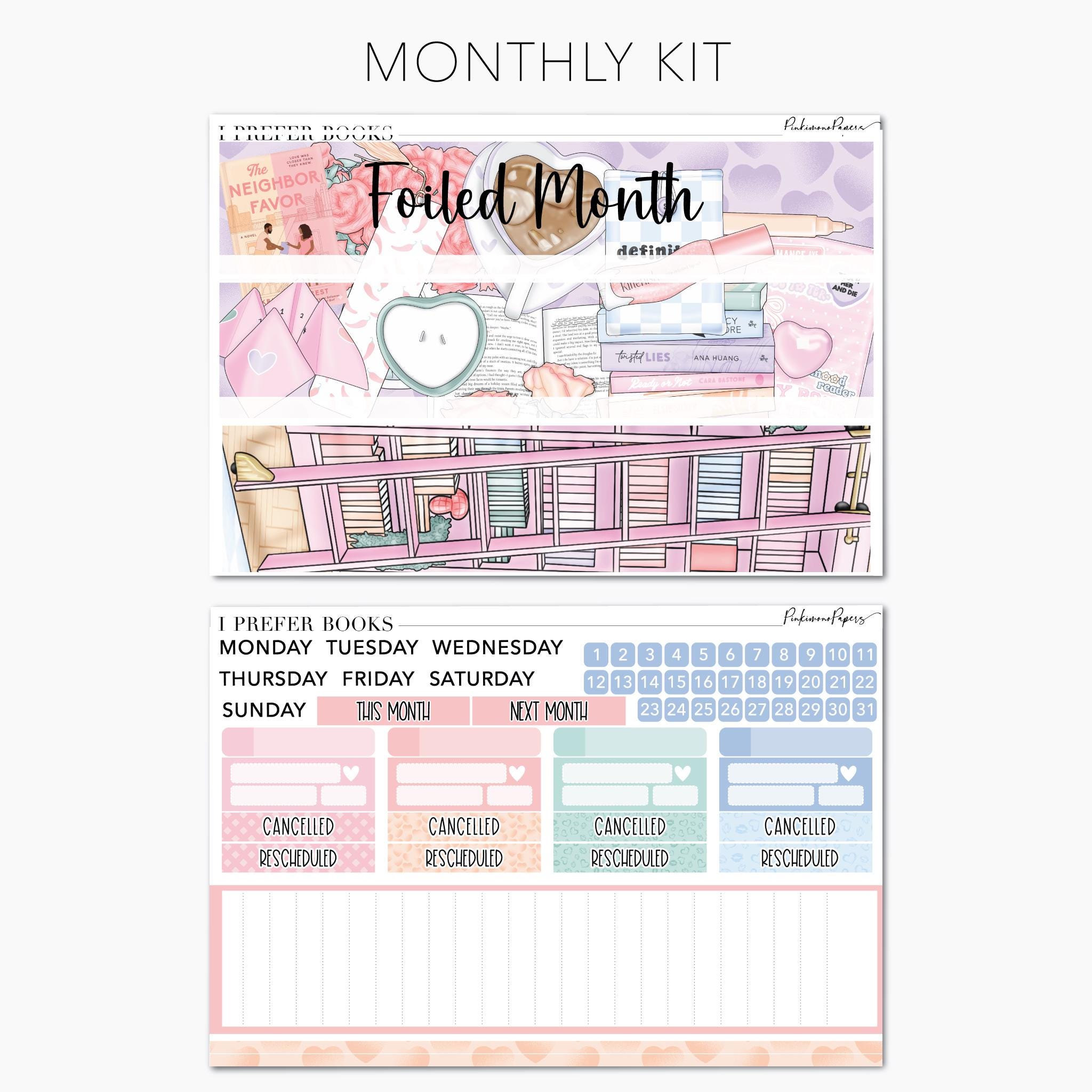 Monthly Planner Sticker Kit - Erin Condren, Happy Planner Classic ...