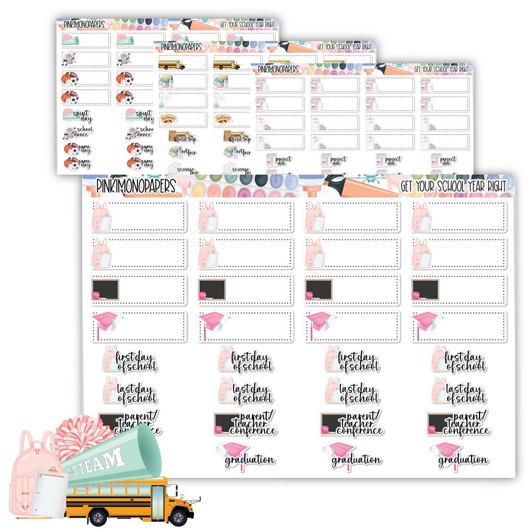 To Do Stickers - Get Your School Year Right Icons & Labels - Planner ...