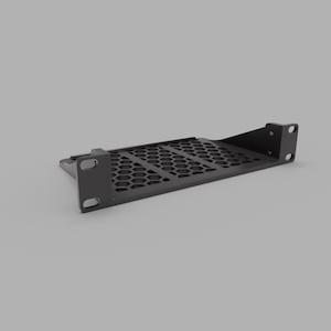 1U Open Shelf for 10-Inch Rack | PETG 3-Piece Design
