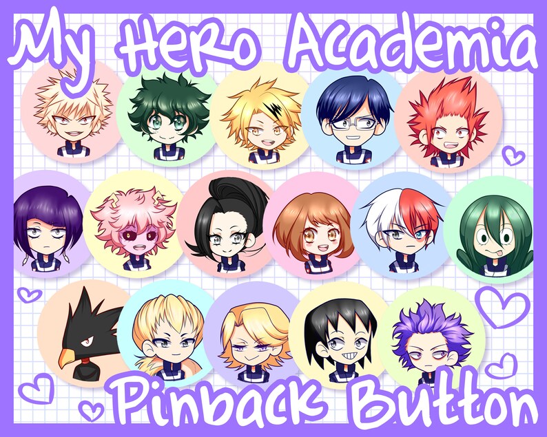 BNHA Buttons