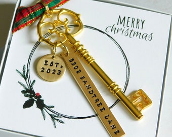 First Christmas Ornament, New Home Ornament, First Home Ornament, Housewarming Gift, Realtor, Key Ornament, Hostess Gift, New Home Gift