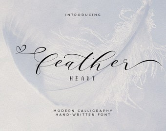 Font download, Calligraphy font, Font with heart, Script Font, Handwritten font, Font for Cricut, Wedding font, Brush font,Modern font, #024