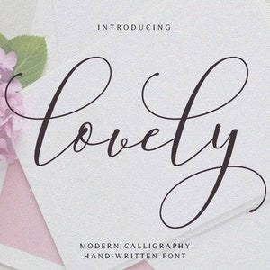 Calligraphy font, Font download, Wedding font, Modern font, Swirls font, Hand-written font, Digital font, Script Font, Instant download 014 image 3