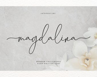 Handwritten Script Font, Modern Calligraphy Wedding Font (Instant Download)