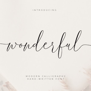 Calligraphy font, Long lines font, Script Font, Modern font, Handwritten font, Wedding font, Instant download font #083