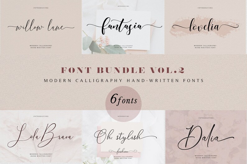 Download Font Bundle Download Font Download Cricut Fonts 002 Cursive Font Wedding Font Calligraphy Font Handwritten Font Script Brush Font Paper Paper Party Supplies Kromasol Com
