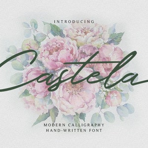 Font download, Digital font, Handwritten font, Swirls font, Feminine font, Cricut font, Modern font, Calligraphy font, otp font #015