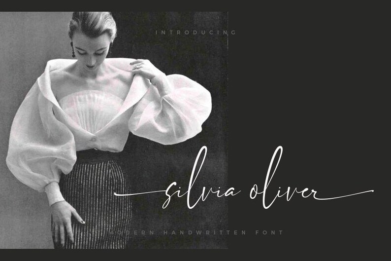 Silvia Script Calligraphy Script Font, Sophisticated Handwritten Style (TTF, OTF) - Etsy