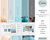 Blue Color Palette | Wedding & Brand Kit (Editable Canva)