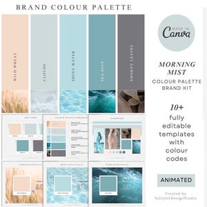 Blue color palette | Wedding color palette | Editable Canva colour palette | Small brand kit color palette | Color palette with rgb codes
