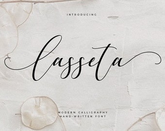 Fuente caligráfica, estilo manuscrito moderno, fuente digital