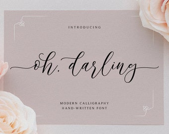 Calligraphy font, Font download, Stylish font, Script font, Hand-written font, Wedding font, Wedding calligraphy, Modern typeface #002