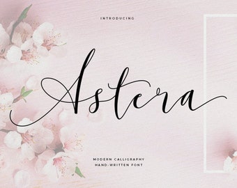 Font download, Calligraphy font, Script Font, Handwritten font, Wedding font, otp fonts, Templett font, Modern font, Instant download #019