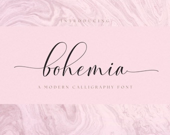 Calligraphy font, Long lines font, Script Font, Handwritten font, Modern font, Wedding font, Instant download font, otp font #025
