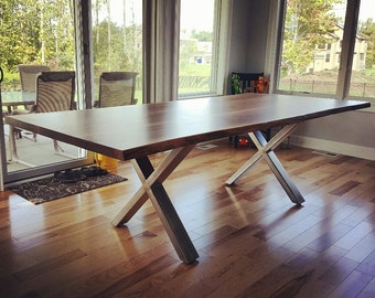 Custom Live Edge Black Walnut Dining Table
