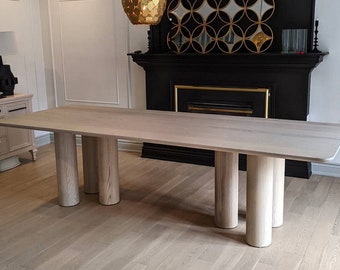 Column Leg Rectangular Dining Table