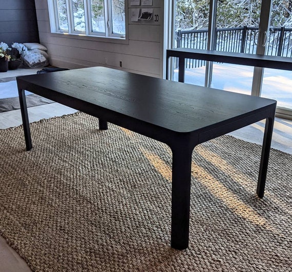 Solid ash 2024 dining table