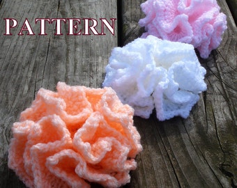 Ruffle flower crochet pattern, crochet flower pattern, 3d flowers, crochet pattern flower, crochet flowers patterns by OlgaAndrewDesigns003