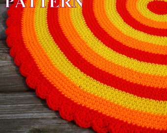 Round rug crochet pattern, crochet rug pattern, crochet round rug pattern, crochet pattern rug, rug crochet pattern by OlgaAndrewDesigns049