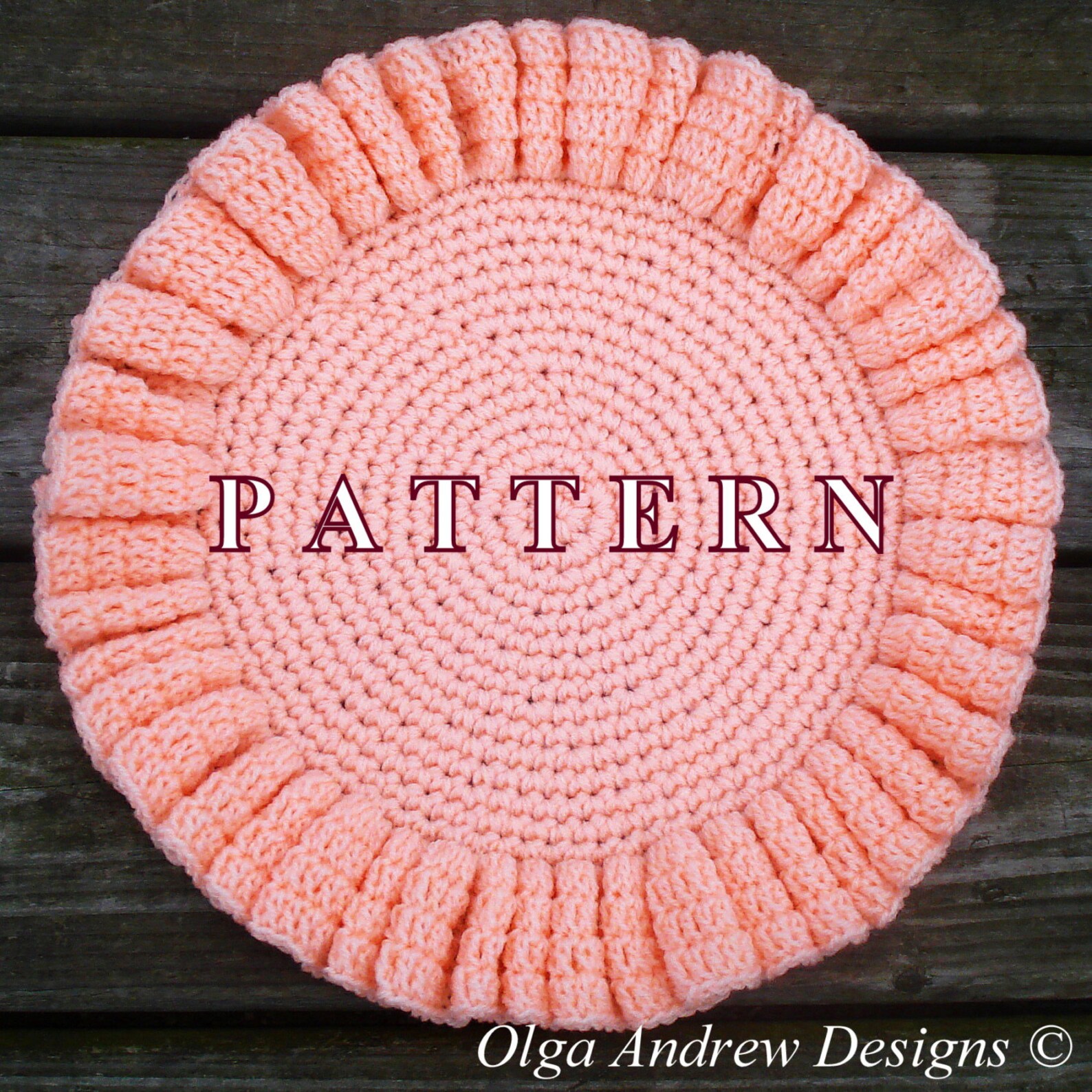 Ruffle Doily Crochet Pattern Crochet Doily Pattern Doily - Etsy