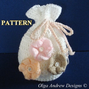 Gift bag crochet pattern, crochet gift bag pattern, pattern gift bag, crochet pouch pattern, pouch crochet pattern PDF OlgaAndrewDesigns007