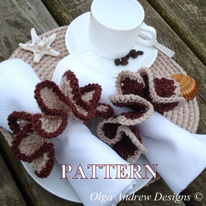 Crochet pattern napkin rings, crochet napkin rings pattern, napkin rings crochet pattern PDF, crochet napkin rings PDF OlgaAndrewDesigns112