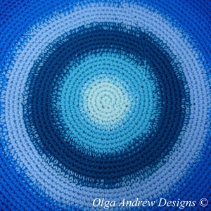 Nautical rug crochet pattern, crochet round rug pattern, crochet rug pattern, crochet pattern rug, fringe rug pattern OlgaAndrewDesigns069 image 5