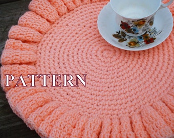 Ruffle doily crochet pattern, crochet doily pattern, doily crochet pattern, ruffle doily pattern, crochet pattern doily OlgaAndrewDesigns082