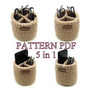 Crochet glasses holder pattern 5 in 1, eyeglass holder stand easy crochet pattern, glasses holder crochet pattern PDF, OlgaAndrewDesigns116D