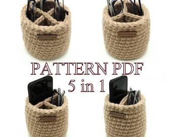 Crochet glasses holder pattern 5 in 1, eyeglass holder stand easy crochet pattern, glasses holder crochet pattern PDF, OlgaAndrewDesigns116D