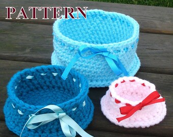 Storage basket crohet PATTERN basket storage crochet pattern jewelry basket jewelry storage crochet pattern home decor OlgaAndrewDesigns087