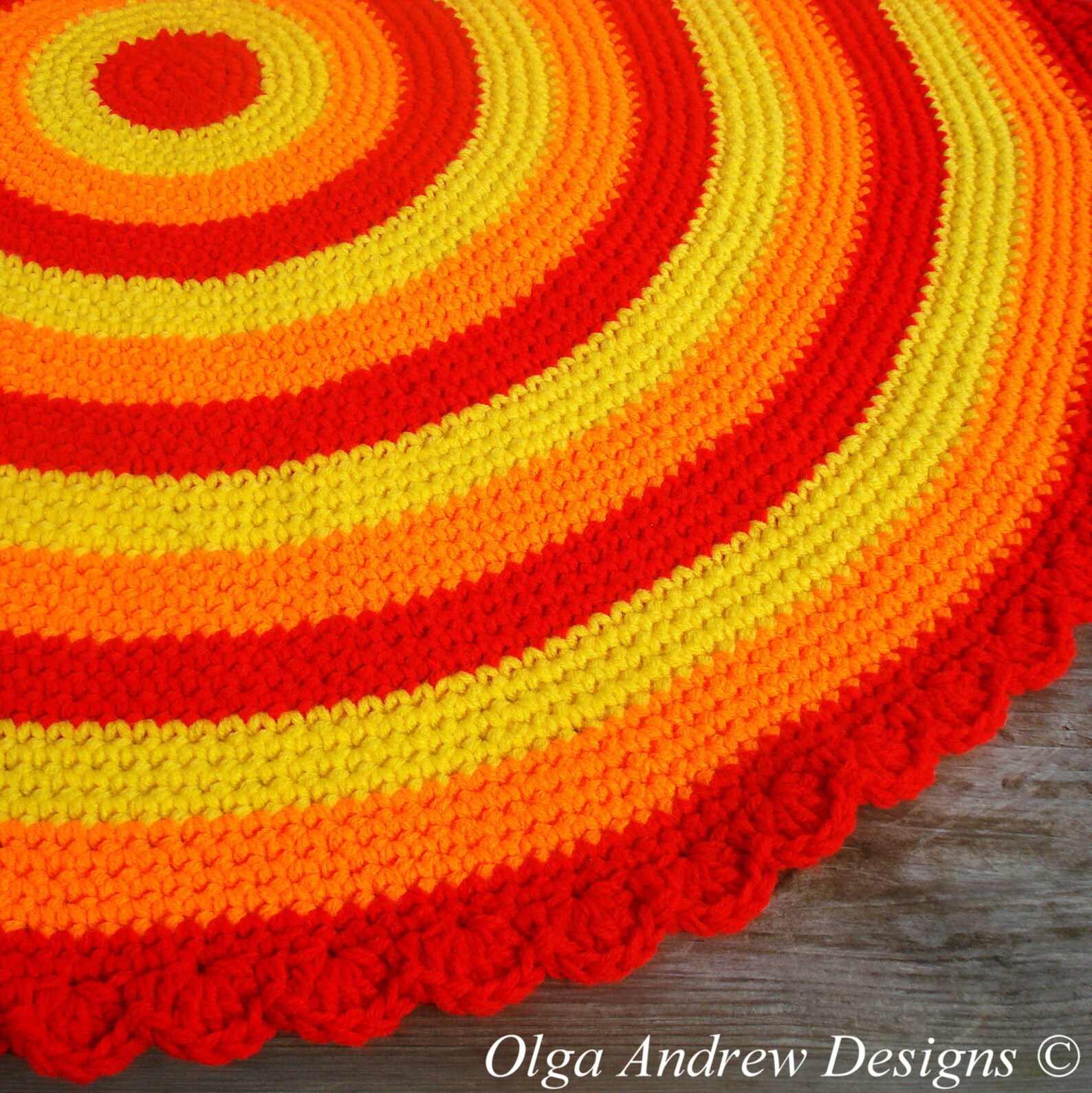 Round Rug Crochet Pattern Crochet Rug Pattern Crochet Round Etsy