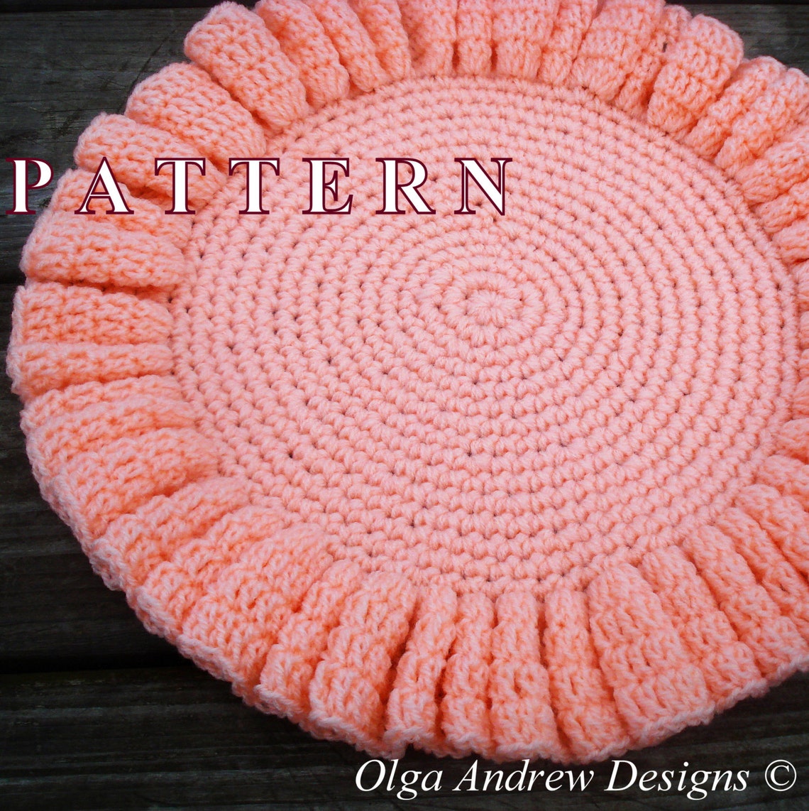 Ruffle Doily Crochet Pattern Crochet Doily Pattern Doily - Etsy