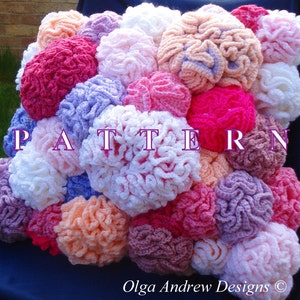 Coral reef crochet pattern, coral reef cushion pattern, crochet coral reef pattern, crochet corals patterns, corals PDF OlgaAndrewDesigns035