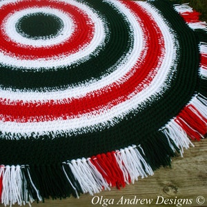 Christmas rug crochet pattern, christmas rug pattern, crochet christmas rug pattern, pattern christmas rug, rug pattern OlgaAndrewDesigns058 image 2